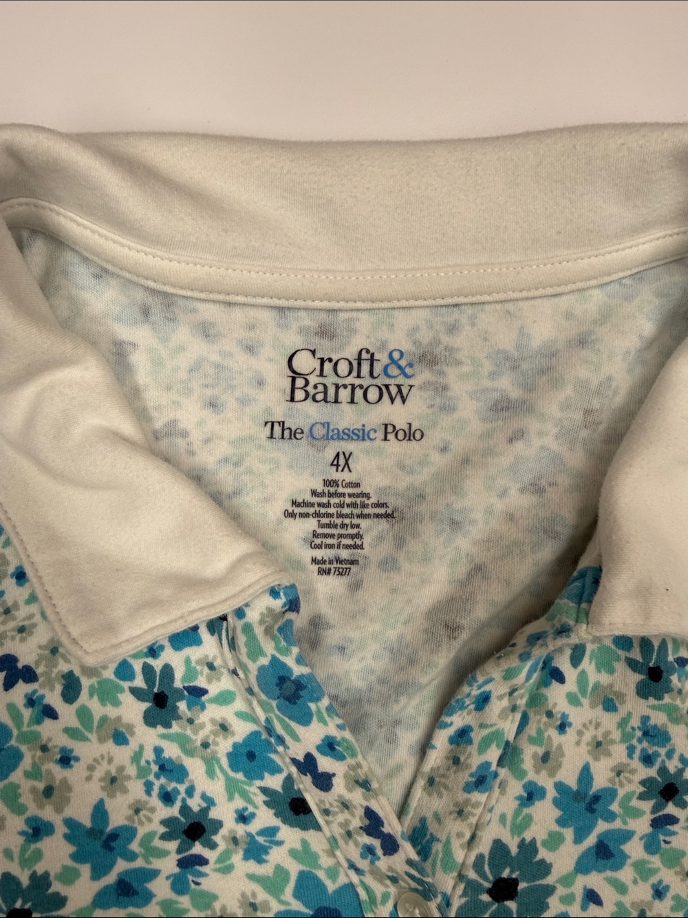 Croft & Barrow flower polo